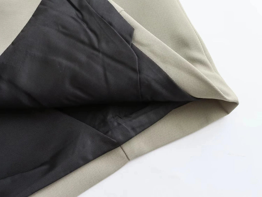 HH Damen ärmellose Weste mit Knöpfen & weit geschnittene Hose 2-teiliger Anzug Lässiges Büro-Arbeitsoutfit für den täglichen Geschäftsgebrauch.