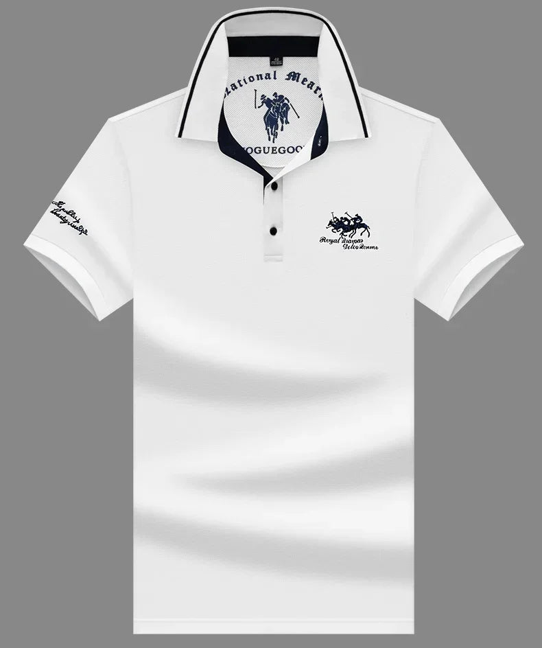2024 hohe Qualität männer Baumwolle Bestickt Polo-Shirt Sommer Neue High-end-Business Casual Revers Kurzarm T-shirt