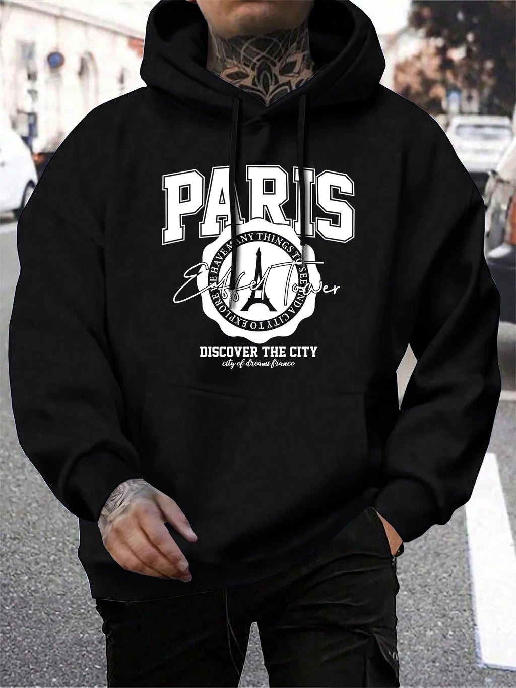 Whiskey Castle Print Herren Hoodies Mode Pelz-Liner Hoodie Warme Fleece S-Xxl Hoody Mann Herbst Hohe Qualität kleidung