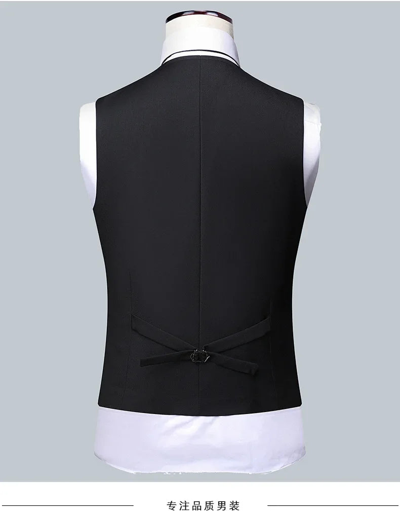 Anzug Boutique Herrenmode Business (Blazer + Weste + Hose) Gentleman's Hochzeit Casual Professioneller formeller Anzug 3-teilig M-6XL