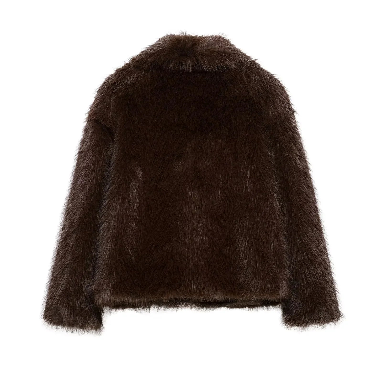 KONDALA 2025, Herbst und Winter, lässig, Kunstpelz, braun, für Damen, warme Jacken, Streetwear, Umlegekragen, Weihnachten, übergroße, elegante Mäntel