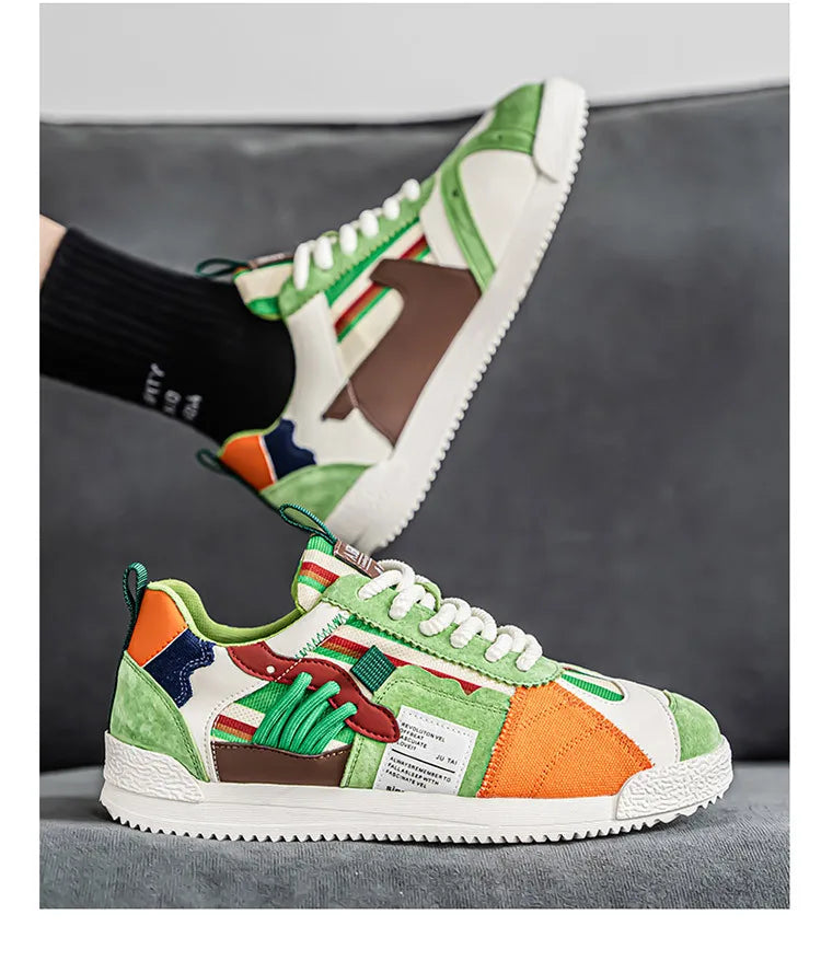 Herren Weiße Sneaker Herbst Bequeme Rutschfeste Laufschuhe Luxuriöse Weiche Sohle Modische Schnürschuhe Outdoor Freizeitschuhe 2026