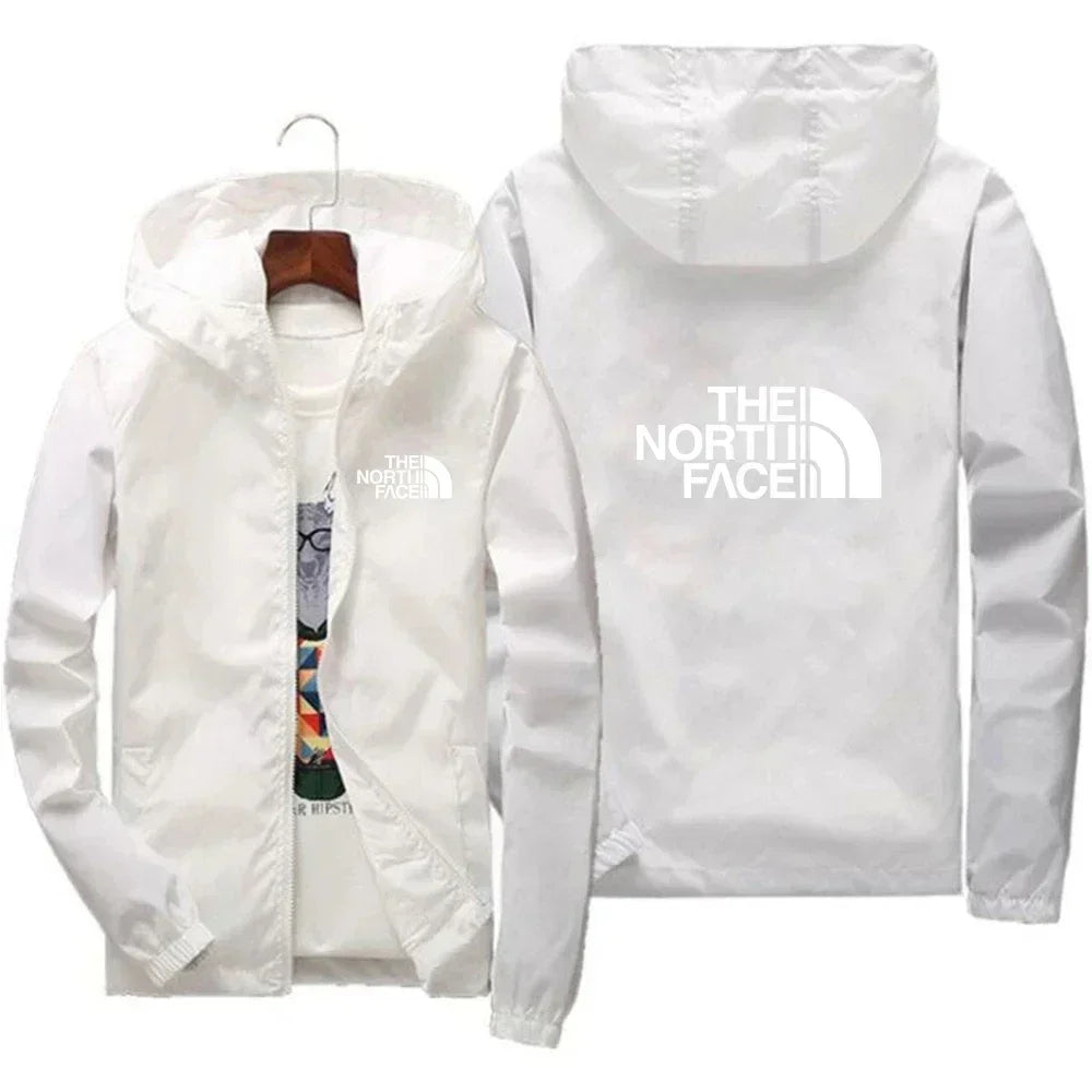 2025, modische, winddichte Herren-Jacke mit Reißverschluss und Kapuze, lässige Outdoor-Sportbekleidung für Streetwear, Laufen und tägliche bequeme Kleidung