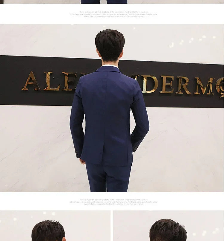 Western-Stil Herrenanzüge Grenzüberschreitende Großhandel Neue Ankunft Abnehmen Dreiteiliges Set Koreanische Version Business Professionelle Kleid