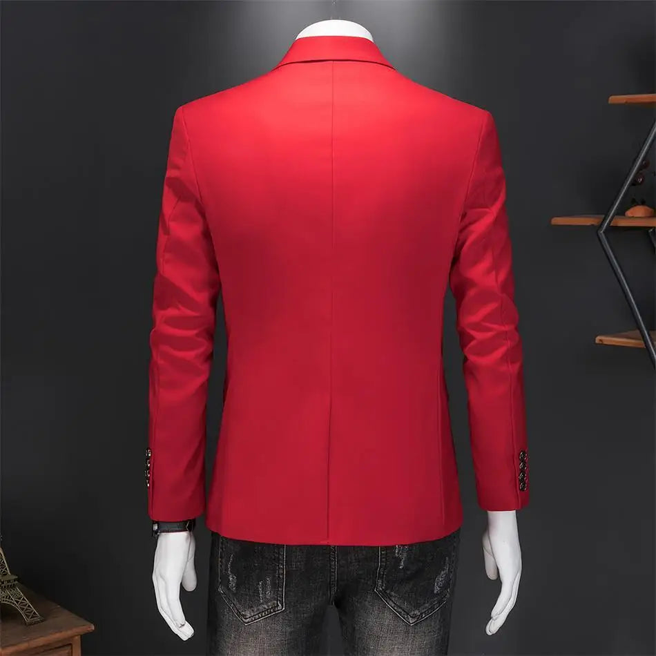 Boutique Mode Einfarbig High-end-Marke Casual Business herren Blazer Bräutigam Hochzeit Kleid Blazer für Männer Anzug Tops jacke Mantel