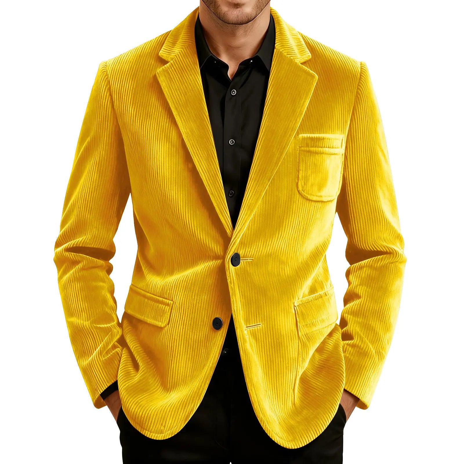 Männer Einfarbig Cord Warme Anzug Jacke Strickjacke Frühling Herbst Business Casual Cord Blazer Jacke männer Anzug Mantel