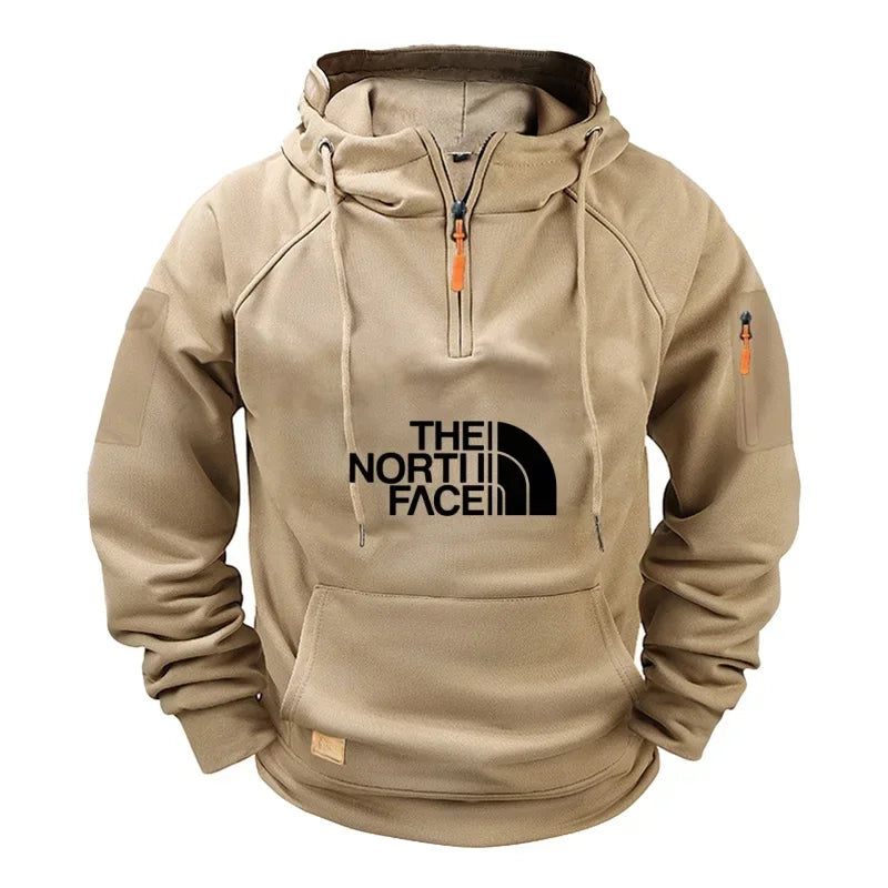 Lässiges Sport-Langarm-Sweatshirt für Herren mit Kapuze in großen Größen und modischer Fitness-Pullover für Herbst und Winter 2025
