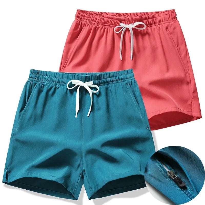 Gym Shorts Herren Sport Jogginghose Taschen Gym Casual Shorts Basic Leichte Hosen Laufen Jogging Strand Shorts Männer Bademode