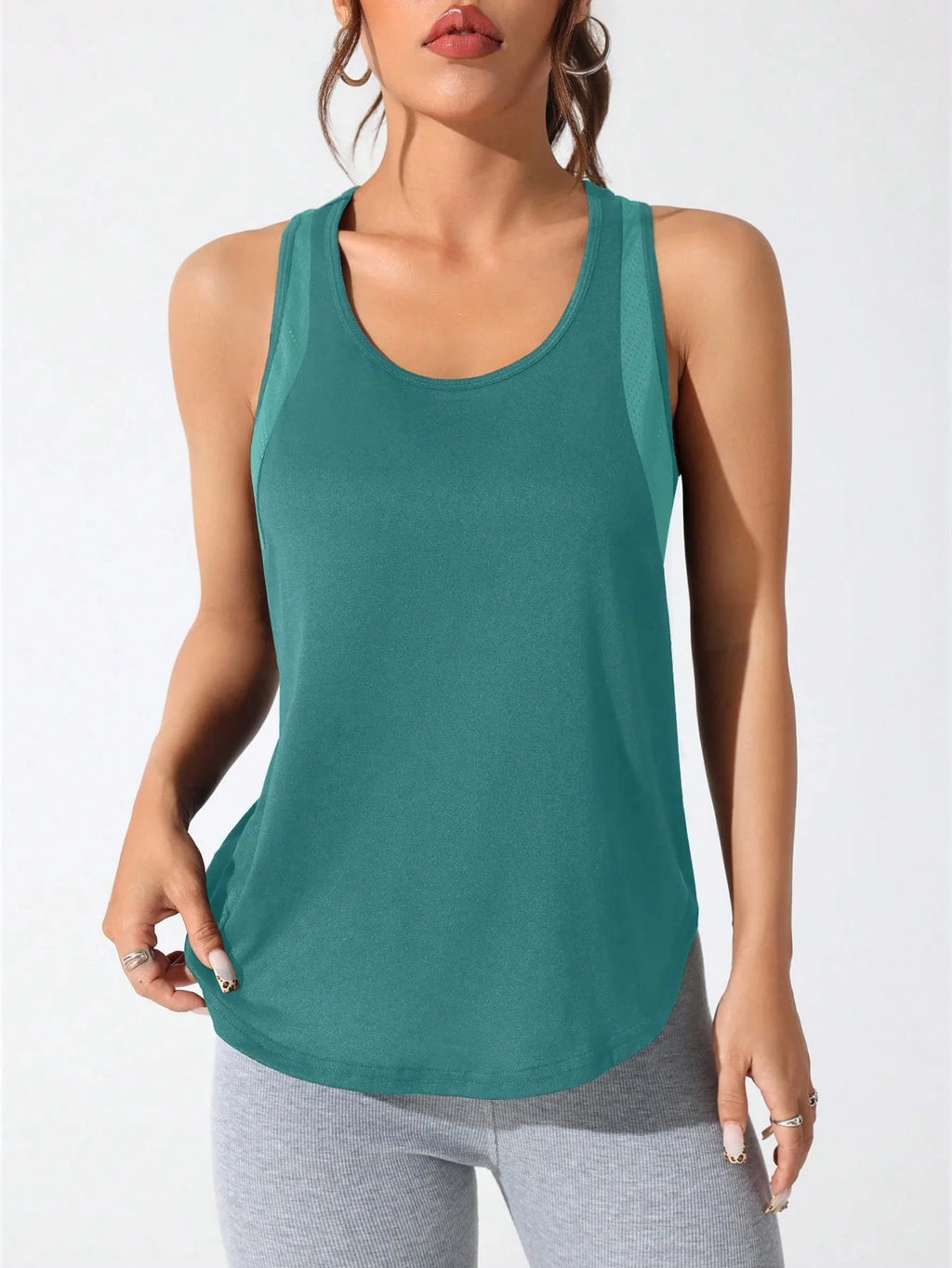 Women's stitched letters quick-drying sports vest, breathable net yoga sportswear, tennis uniform cycling suit, daily wear
