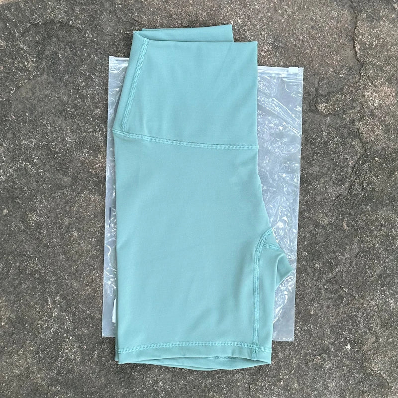 Frauen Sport Biker Shorts Frauen Nackt Gefühl Hohe Taille Yoga Shorts Push-Up Fitness Leggings Bauch-steuer Yoga Dünne Shorts
