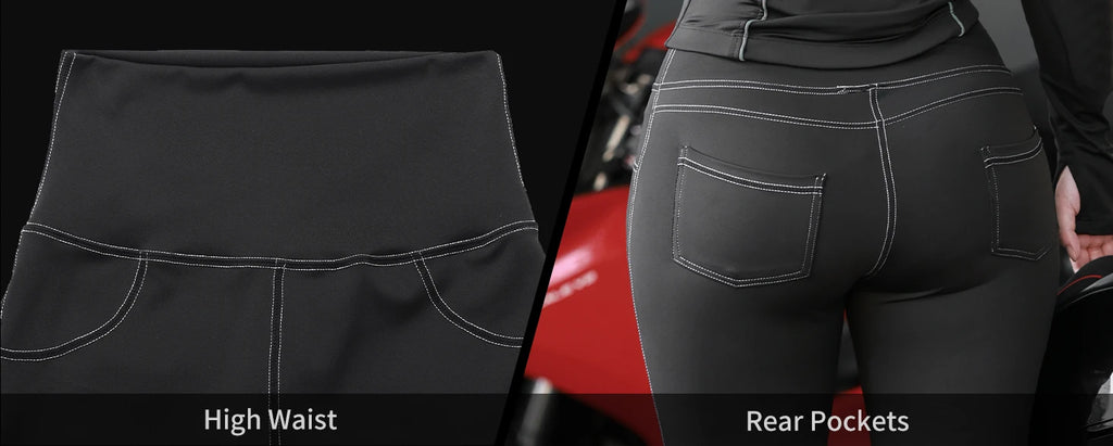 WOSAWE Damen-Motorradhose, schmale Passform, mit Offroad-Outdoor-Reithose mit CE-schützenden Knieschützern, Motocross-Motorradhose