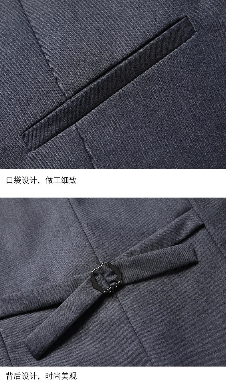Anzug Boutique Herrenmode Business (Blazer + Weste + Hose) Gentleman's Hochzeit Casual Professioneller formeller Anzug 3-teilig M-6XL