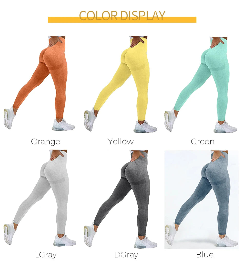 Frauen Nahtlose Workout Leggings Hohe Taille Push-Up-Leggings Damen Sexy Gym Legging Mode Schwarz Sport Leggings