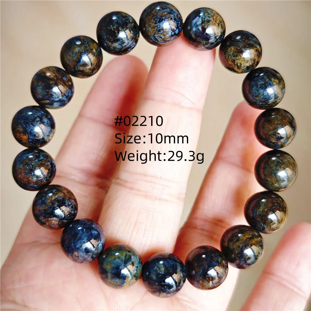 Natürliche blaue Pietersite Runde Perlen Armband Schmuck 12,5 mm Feuer Pietersite Namibia Feuer Pietersite Seltene Steinperlen AAAAAA