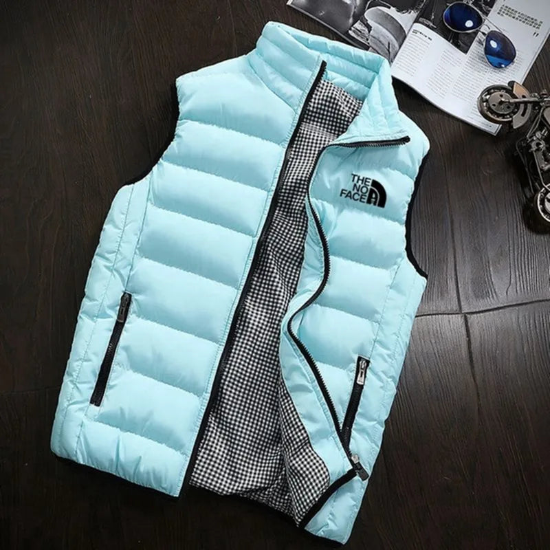 Ärmellose Herbst- und Winterjacke mit Reißverschluss, warmer Westenmantel, modische und vielseitige Herren-Golfbekleidung