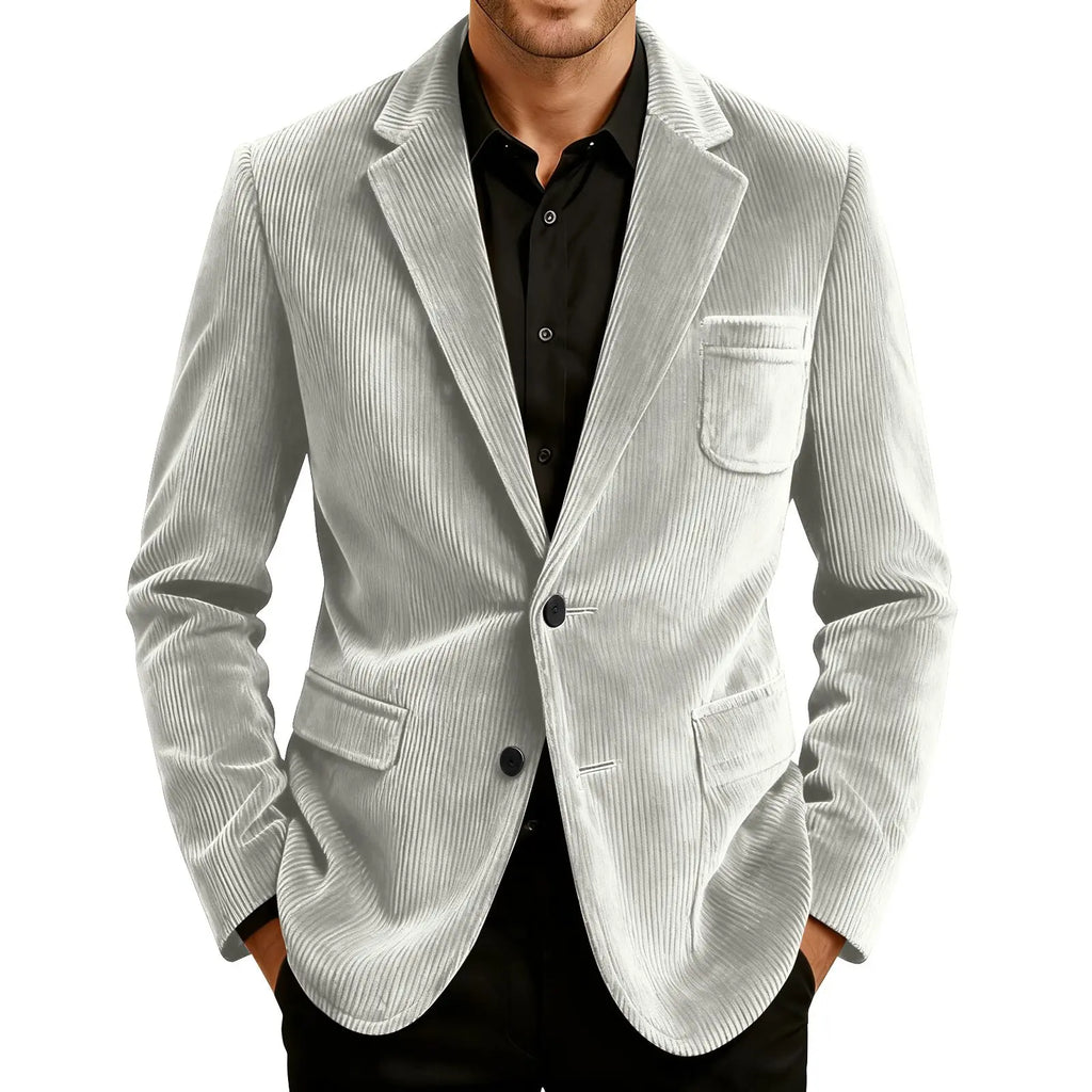 Männer Einfarbig Cord Warme Anzug Jacke Strickjacke Frühling Herbst Business Casual Cord Blazer Jacke männer Anzug Mantel
