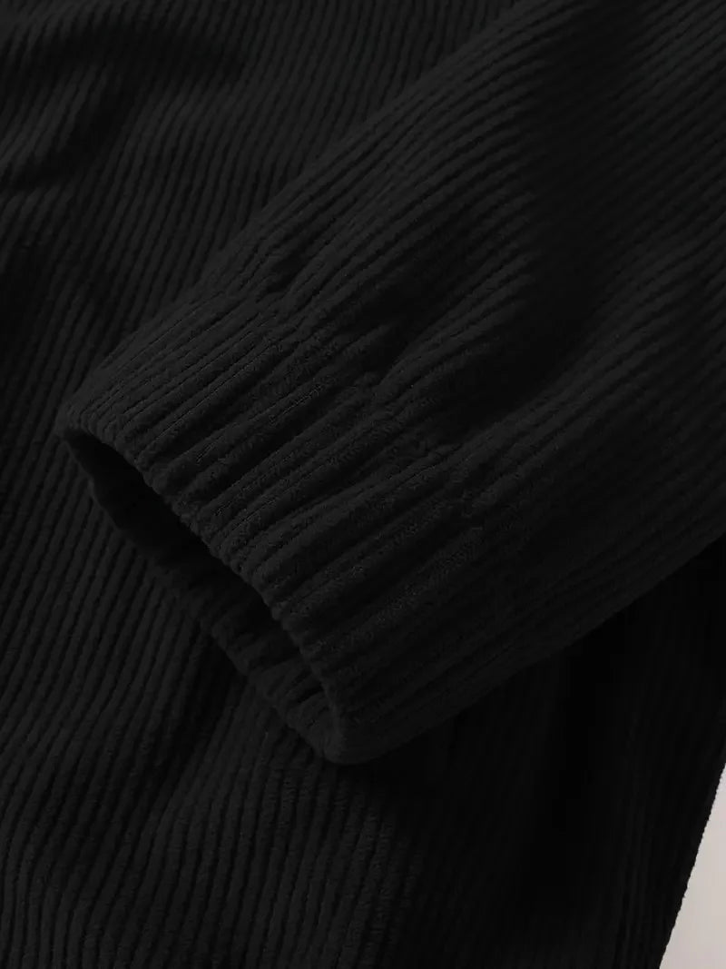 Herren-Cord-Reißverschlussjacke, lässig, modisch, Oberteil, Frühling und Herbst, Oberbekleidung für Streetwear, bequeme Passform, Mantel mit Reißverschluss