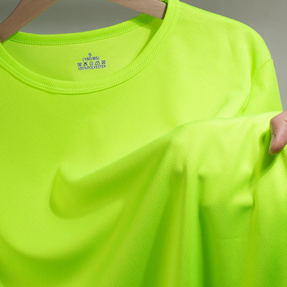 Mehrfarbiges, schnell trocknendes, kurzärmliges Sport-T-Shirt, Fitnessstudio-Trikots, Fitness-Shirts, Trainer-Lauf-T-Shirt, atmungsaktive Sportbekleidung für Herren