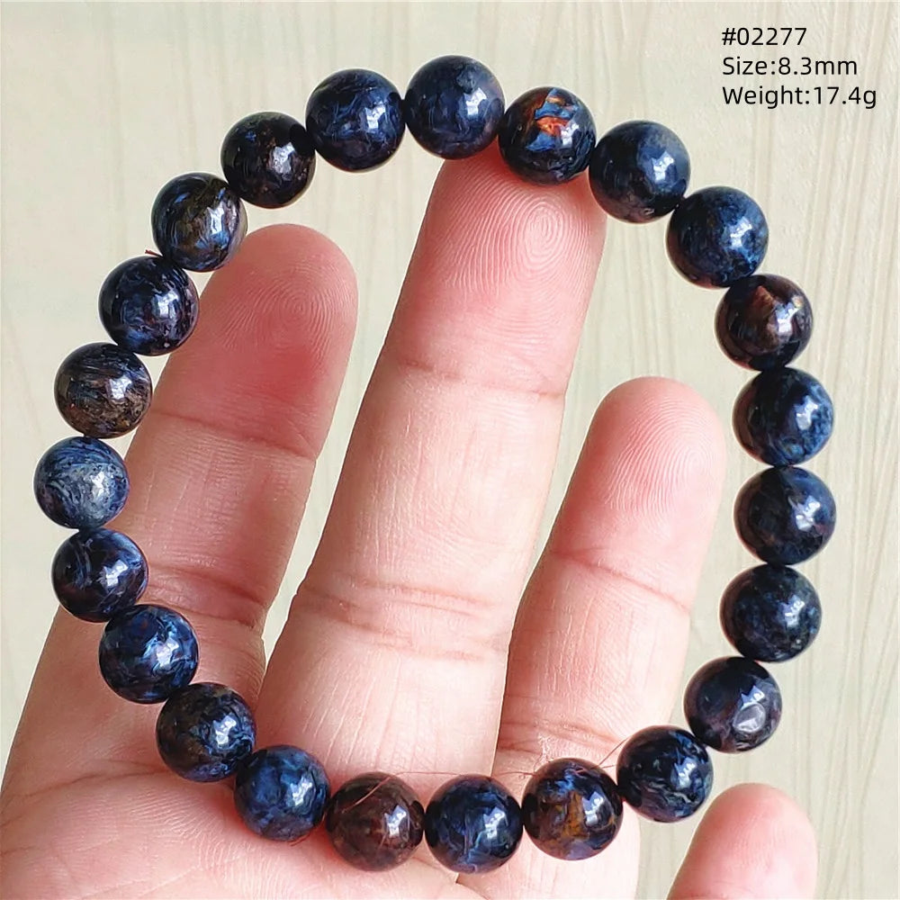 Natürliche blaue Pietersite Runde Perlen Armband Schmuck 12,5 mm Feuer Pietersite Namibia Feuer Pietersite Seltene Steinperlen AAAAAA