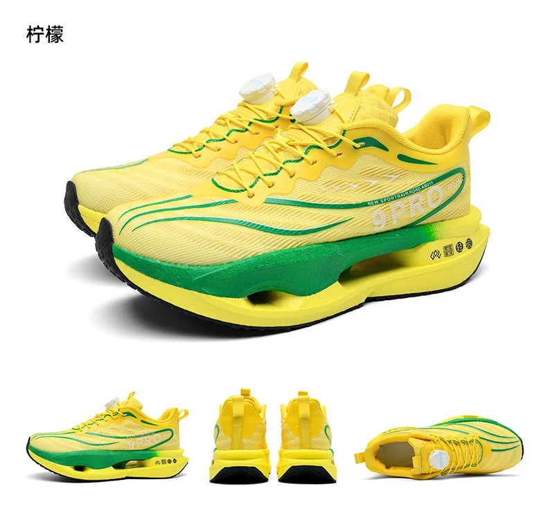 Spezialität Carbon Platte Sport Laufschuhe Marathon Air Kissen Männer Atmungsaktive Leichte Frauen Bequeme Rutschfeste Turnschuhe