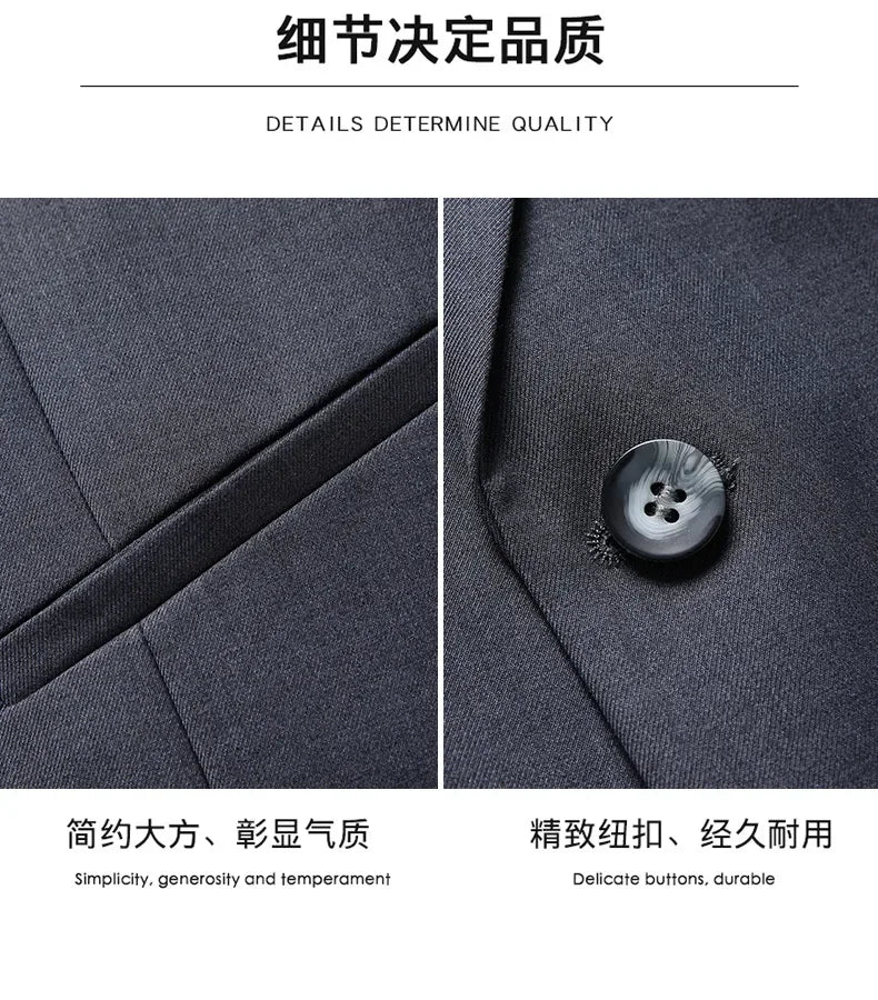Anzug Boutique Herrenmode Business (Blazer + Weste + Hose) Gentleman's Hochzeit Casual Professioneller formeller Anzug 3-teilig M-6XL