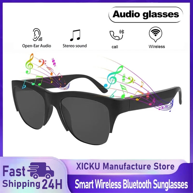 Neue intelligente Bluetooth V5.3-Sonnenbrille, Brille für Anrufe, Outdoor-Sport-Kopfhörer, HIFI, schwarze Technologie, Anti-Touch-UV-Schutz für Männer und Frauen