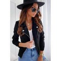 Slim Fit Short Zipper Deer Skin Velvet Open Cardigan Coat Hot Sale Of The Season New Style Cross Border Women's Fashion Outerwea