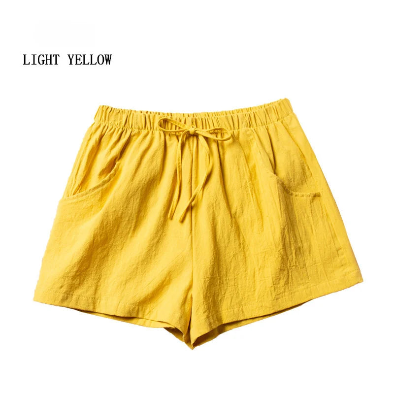 ITOOLIN Casual Leinen Shorts Frauen Gym Workout Shorts Kurze Hosen Hohe Taille Schwarz Damen Kurze Femme Frauen Shorts Sport Femme