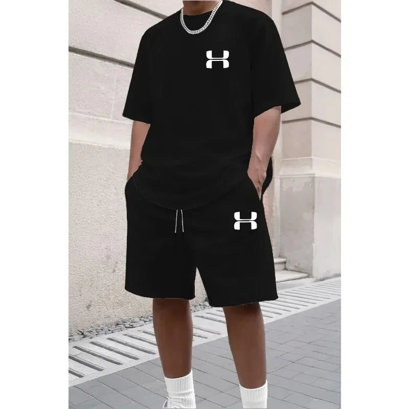 2026 Herren Sportanzug-Set, bestehend aus kurzem Hemd und Sportshorts, zwei Freizeitanzüge