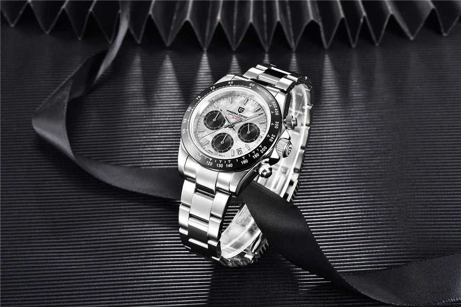 40mm Neue V2 PAGANI DESIGN männer Quarz Uhren Sapphire Retro Chronograph Edelstahl Wasserdichte Uhr Männer Relogio Masculino
