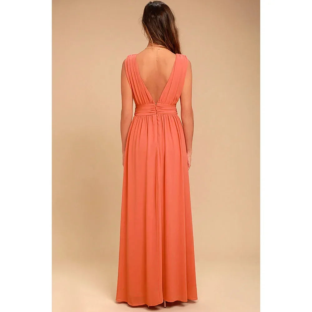 Sexy rückenfreies Maxi-Sommerkleid für Damen, Netzstoff, lang, figurbetont, rot, Weihnachts-Partykleid, Brautjungfern-Abendkleider