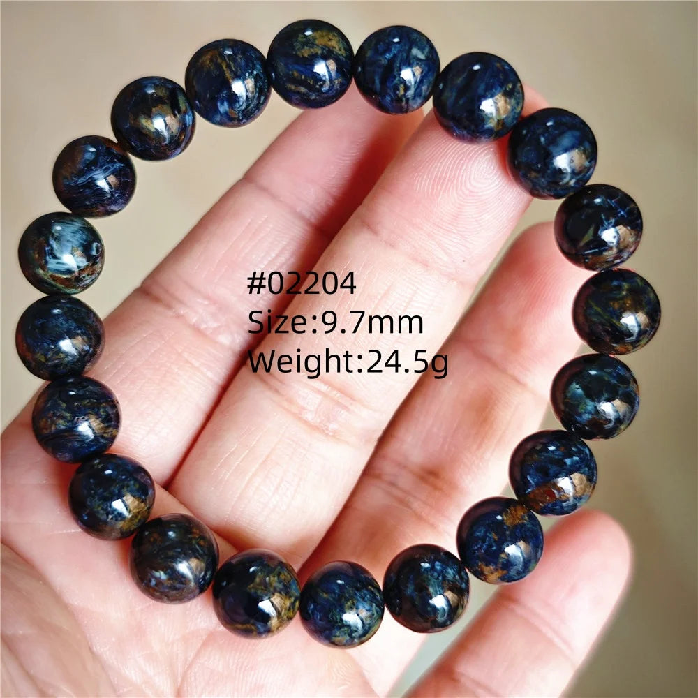 Natürliche blaue Pietersite Runde Perlen Armband Schmuck 12,5 mm Feuer Pietersite Namibia Feuer Pietersite Seltene Steinperlen AAAAAA