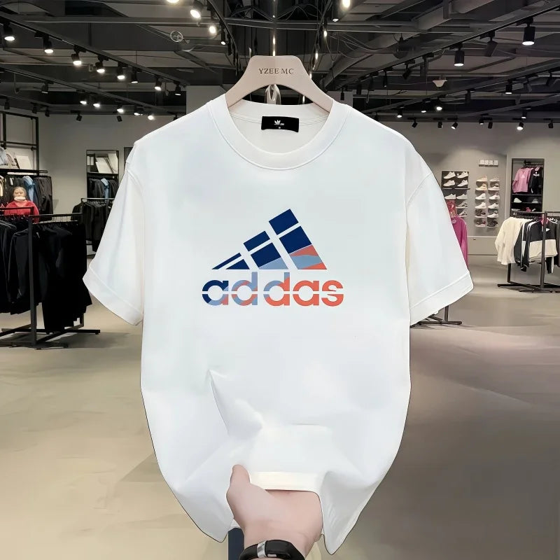 2026 Sommer Herren T-Shirt Kurzarm Reine Baumwolle T-Shirt Sommer Slim Fit Vollbaumwolle Halbarm Rundhals Atmungsaktiv Trend