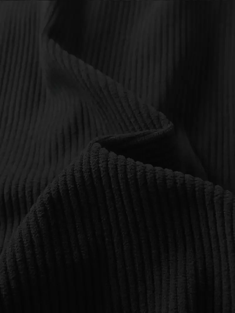 Herren-Cord-Reißverschlussjacke, lässig, modisch, Oberteil, Frühling und Herbst, Oberbekleidung für Streetwear, bequeme Passform, Mantel mit Reißverschluss