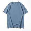 12 Farben übergroßes schweres T-Shirt für Herren, Sommer-Kurzarm-T-Shirt, 100 % Baumwolle, schlichtes Oberteil, lässige Herrenbekleidung