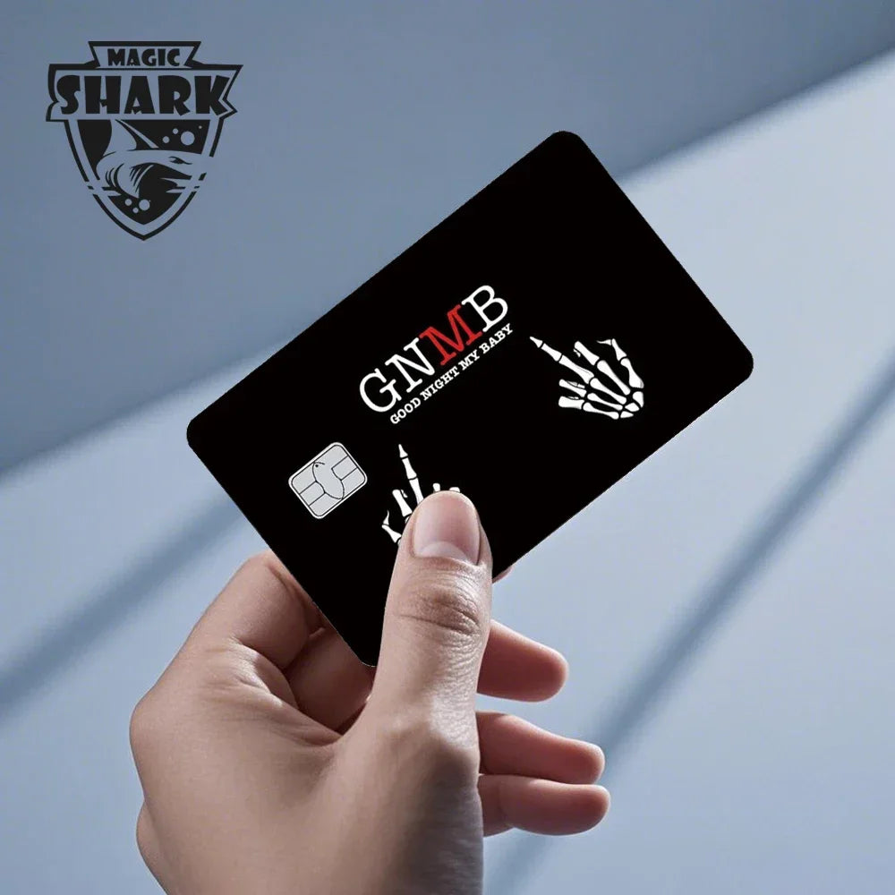 Magic Shark Bat Skull Graffiti Tiger PVC Soft Sticker Film Skin Cover für Debit Credit Card Waterproof