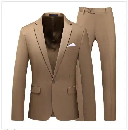 22 Farben einreihige formelle Hochzeit Anzüge Herren bekleidung Mode einfache Männer Business Social Prom Party Kleid 2 Stück Set