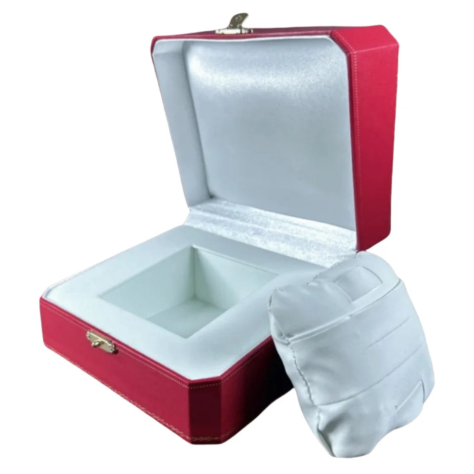 Fashion AETEEY Men Women Red Watch Storage Travel Box with Paper Bag Book for Luxury Brand Watch Wedding Holiday Gift Case