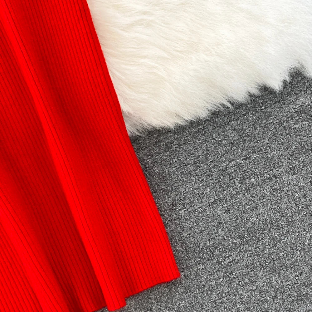 REALEFT Herbst Winter 2025, neue Rollkragen frauen Gestrickte Kleider mit Gürtel Langarm Elegante Bodycon Wrap Kleid Weibliche