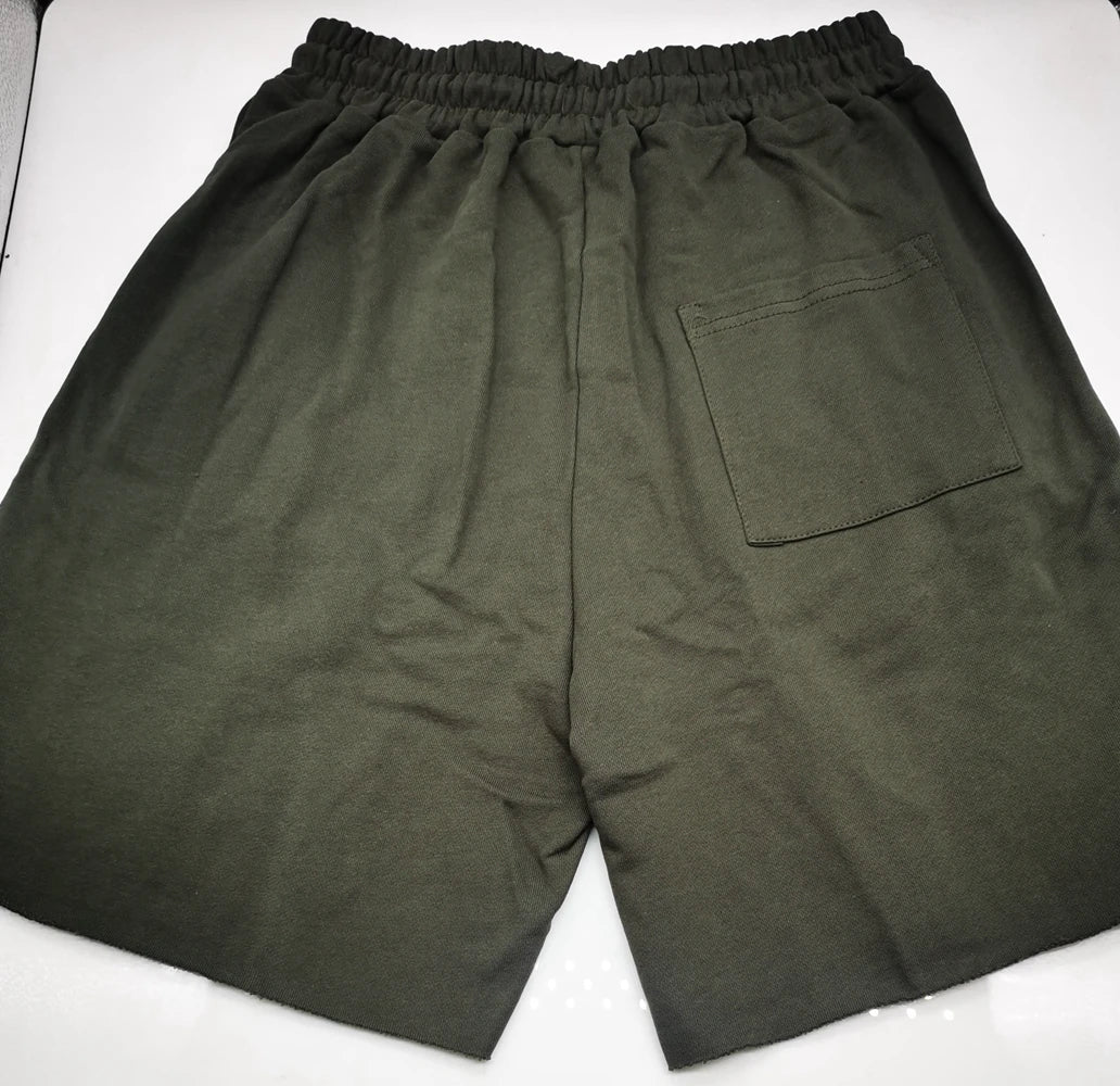 Herren dicke Baumwolle sportliche Laufs horts heben Bodybuilding Jogging hose Fitness kurze Jogger Gym schwarz Kanye Grey West Shorts