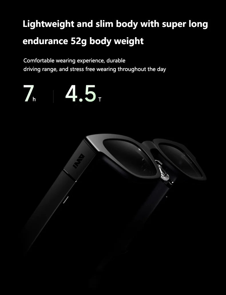 INMO Go Smart AR Glasses Real Wireless Ultra Light AI Assistant Translator Glasses for Music/Call/Translator/Prompter/Navigation