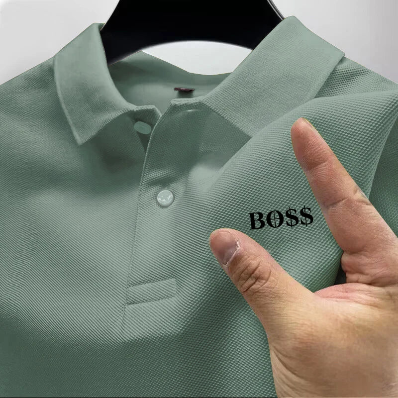 Kurzarm-Poloshirt für Herren, schnell trocknend, atmungsaktiv, lässig, stilvoll, Business, Sport, Sommer, hoch, neu, 2025