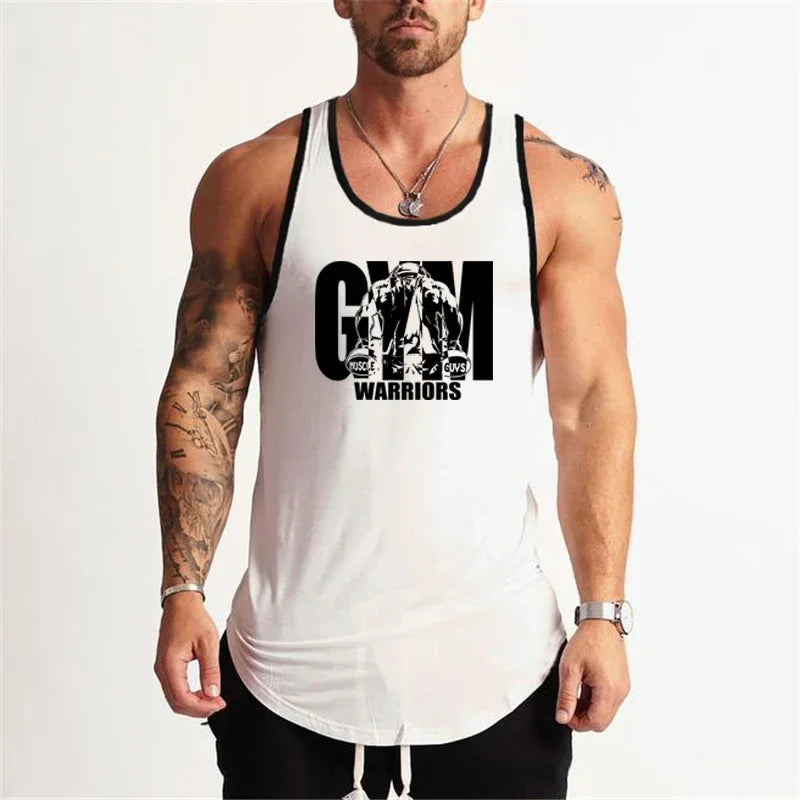 Herren Fitness Workout Muskel Tank Tops Gym Bodybuilding Laufen Slim Fit Sport Shirts Sommer Atmungsaktive ärmellose Baumwollwesten