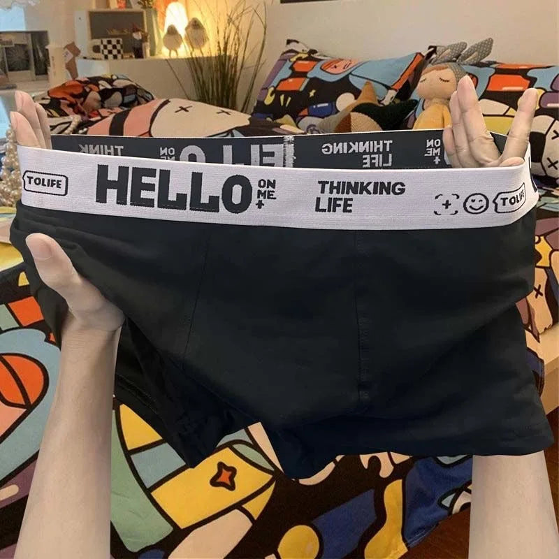 1/3Pc Männer Höschen Atmungsaktive Antibakterielle Boxer Shorts Vier-ecke Shorts Jugendliche Gestrickte Reine Farbe U Konvexen männlichen Unterhose