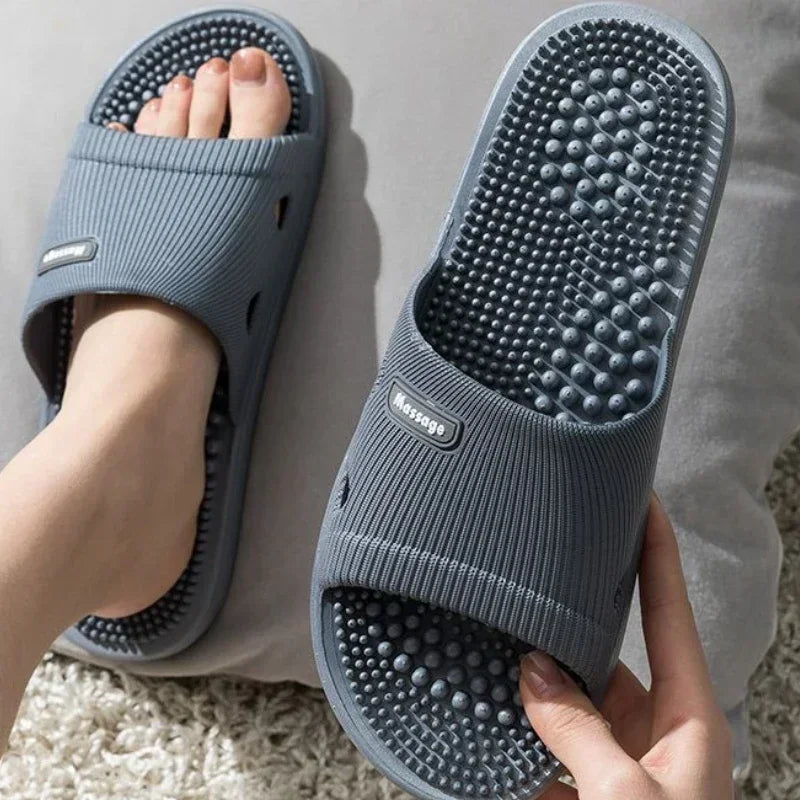 Männer Massage Hausschuhe Sommer Bad Sandalen Frauen Innen Nicht-slip Weichen Boden Einfarbig Casual Schuhe Alias Planas