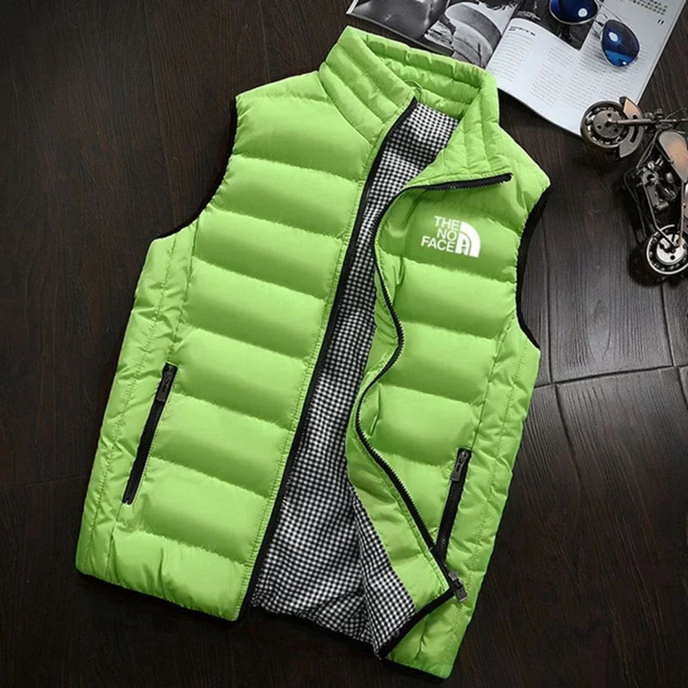 Ärmellose Herbst- und Winterjacke mit Reißverschluss, warmer Westenmantel, modische und vielseitige Herren-Golfbekleidung