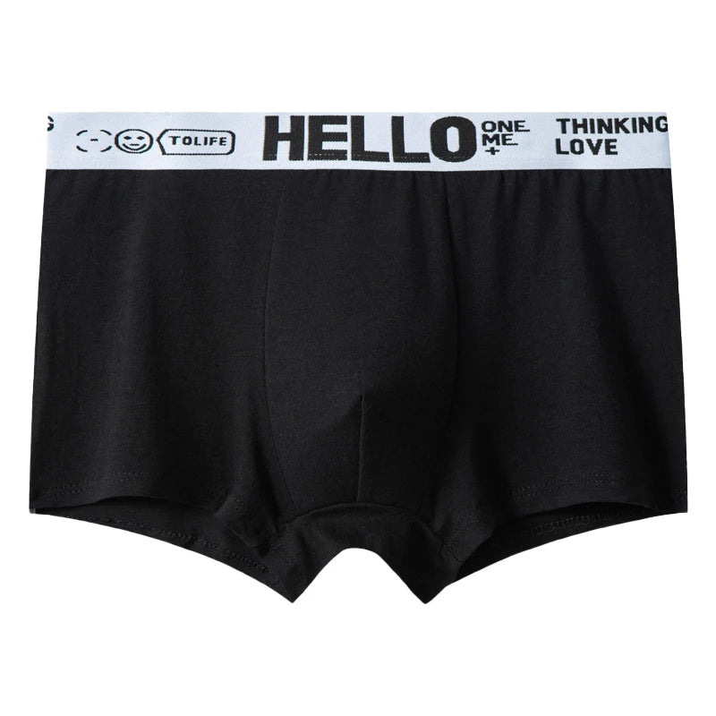 1/3Pc Männer Höschen Atmungsaktive Antibakterielle Boxer Shorts Vier-ecke Shorts Jugendliche Gestrickte Reine Farbe U Konvexen männlichen Unterhose