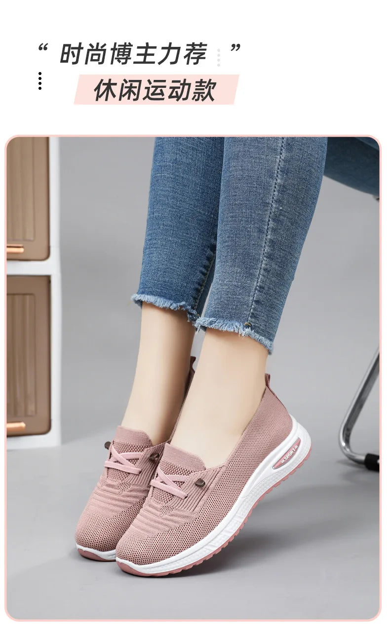 Sommer Damenschuhe Neue Mode Freizeitschuhe Atmungsaktive bequeme Sportschuhe Damenschuhe