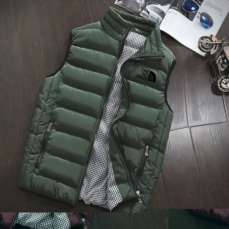 Ärmellose Herbst- und Winterjacke mit Reißverschluss, warmer Westenmantel, modische und vielseitige Herren-Golfbekleidung
