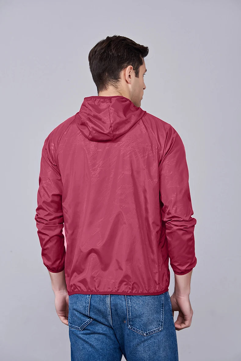 JNLN Unisex Wanderjacke Herren Damen Wasserdicht Schnelltrocknend Camping Windjacke Outdoor Trekking Angeln Regenmantel Anti UV Kleidung